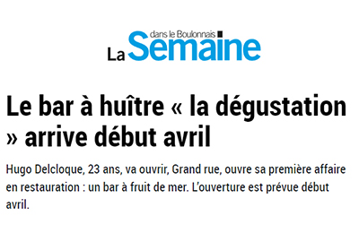 Article de Louis Nam pour La Semaine dans le Boulonnais – 04/03/2023